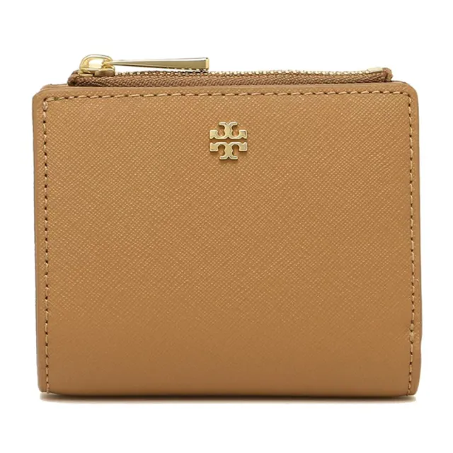 【TORY BURCH】素面防刮皮革短夾