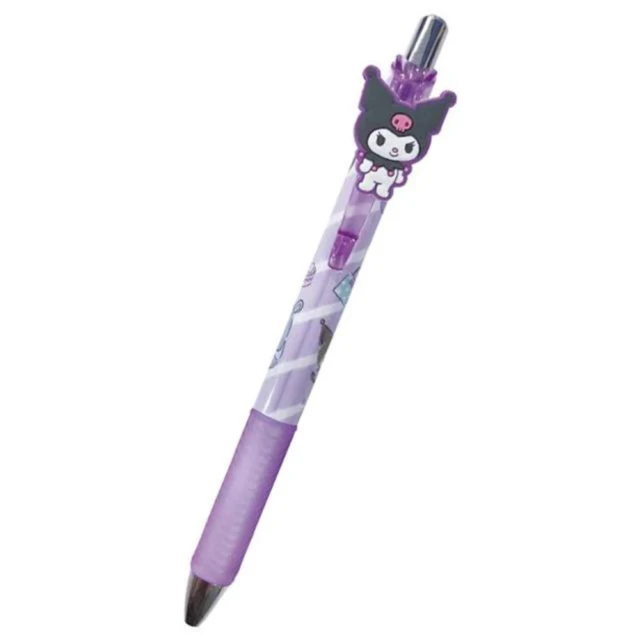 【小禮堂】酷洛米 造型筆夾中性原子筆 綠 0.5mm - 紫生活款(平輸品)