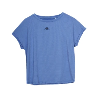 【KAPPA】義大利女生短袖圓領衫(灰紫351M6JWX8M)
