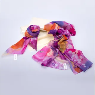 【iTa.a】100%義大利制造二合一絲巾禮盒組(40×160cm長方巾＋53×53cm小方巾－Aa9)