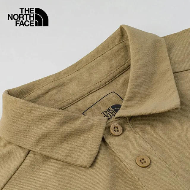 【The North Face】TNF 短袖POLO M MFO S/S COTTON POLO  AP 男款 卡其(NF0A5B46PLX)