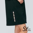 【SKY YARD】網路獨賣款-潮流撞色拼接印花洋裝長版上衣(黑白)