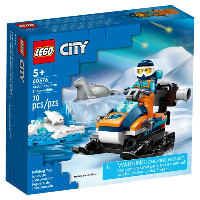 【LEGO 樂高】LT60376 城市系列 - 北極探險家雪上摩托車