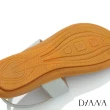 【DIANA】2.5 cm壓蜥蜴紋牛皮三角寬板夾腳涼鞋(淺藍)