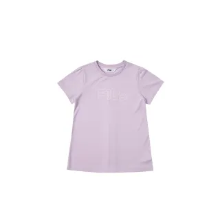 【FILA官方直營】KIDS 女童吸濕排汗短袖上衣-紫色(5TEX-4324-PL)