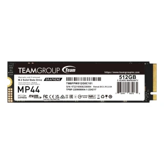 【Team 十銓】MP44 512GB M.2 PCIe 4.0 SSD 固態硬碟(讀7300MB ; 寫4500MB)