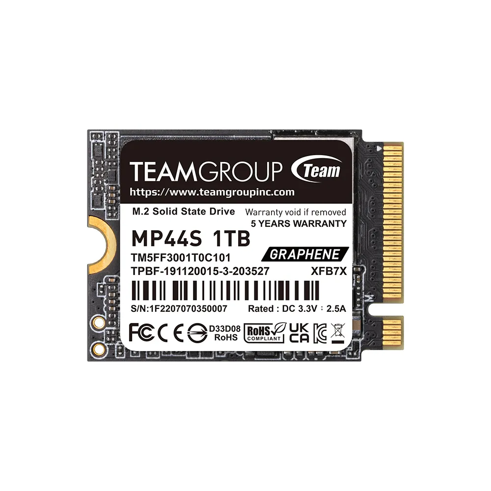 【Team 十銓】MP44S 1TB M.2 2230 PCIe 4.0 SSD 固態硬碟(讀5000MB ; 寫3500MB)