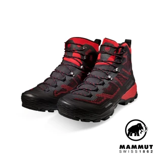 【Mammut 長毛象官方直營】Ducan High GTX 高筒登山健行鞋 男款 黑/辛辣紅 #3030-03471