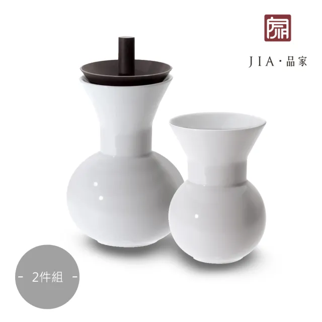 【JIA 品家】官帽系列-貪杯陶瓷茶壺大小2件組(無彩盒)