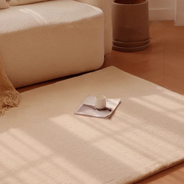 【凡尼塔】輕奢絲滑長毛地毯(120*160cm 北歐 長毛 仿兔毛 簡約 保溫保暖 客廳 臥室 裝飾 床邊)