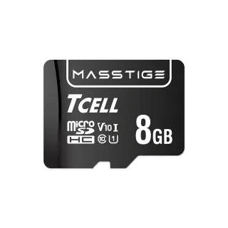 【TCELL 冠元】2入組-MASSTIGE C10 microSDHC UHS-I U1 80MB 8GB 記憶卡