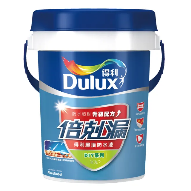 【得利】組合  倍剋漏屋頂隔熱防水漆 沁涼藍含兩桶 L10+一桶A930防水底膠