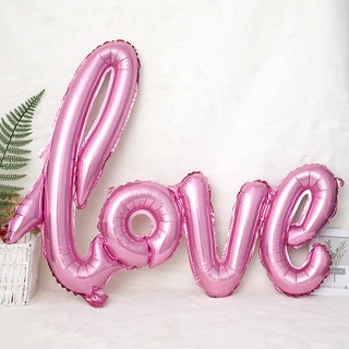 【野思】粉紅色 大型LOVE氣球 拍照打卡 求婚 閨密派對 生日(派對氣球)