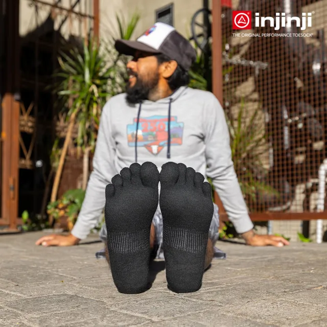 【Injinji】Run吸排五趾隱形襪NX(黑色)NAA1695(標準款 五趾襪 隱形襪 慢跑襪 男女適用)