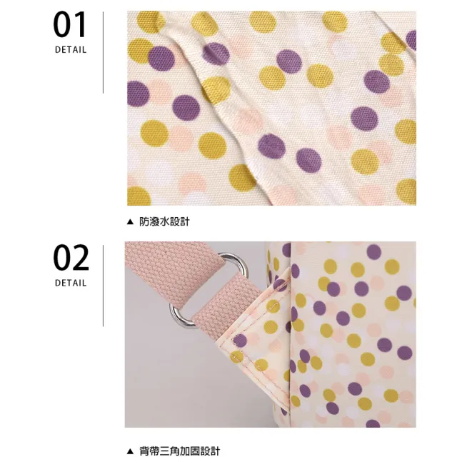 【KISSDIAMOND】雙11 流行印花防潑水雙肩後背包(防水包 手提包/側背包/側肩包/斜背包/KDB-8019)