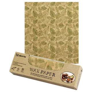 【WAX PAPER】食品包裝紙 防油蠟紙 綠葉(日本製)