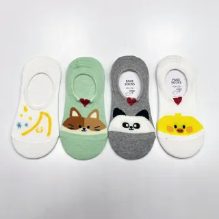 【Socks Form 襪子瘋】韓國東大門甜美卡通隱形襪/踝襪/女襪(4色)