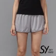 【SKY YARD】網路獨賣款-內搭短版緊身褲機能運動短褲(灰色)