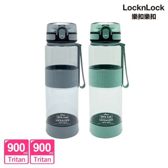 【LocknLock樂扣樂扣】買一送一-Tritan優質矽膠提帶運動水壺/900ml(二色任選)