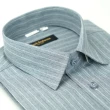 【金安德森】灰色寬條紋窄版短袖襯衫