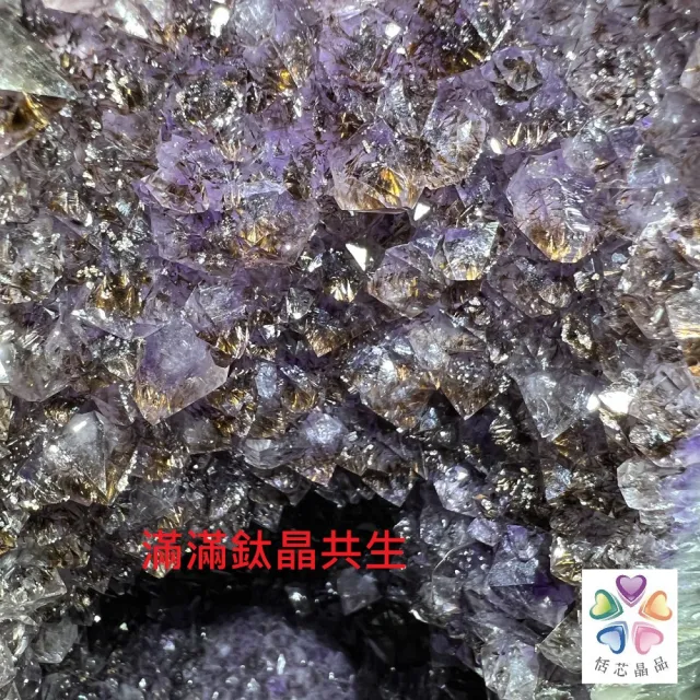 【恬芯晶品】巴西22.9k鈦晶紫晶洞新居財位擺設HA3(紫水晶洞開運水晶洞招財招貴人新居開業紫晶洞新春)