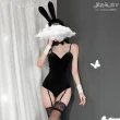 【愛衣朵拉】兔女郎+黑網襪 性感連身小兔子裝扮 角色扮演服飾(黑色/紅色)