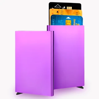 【業務必備】創意時尚紫商務名片盒(名片夾 卡片盒 名片收納 簡約 時尚 禮物)