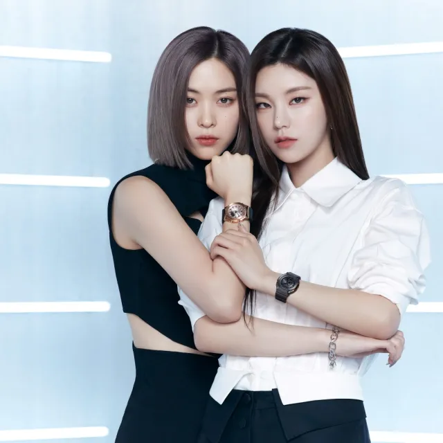 【CASIO 卡西歐】G-SHOCK 韓國女團 ITZY  玩美時尚 黑灰 金屬錶殼 八角形錶殼(GM-S2100B-8A)