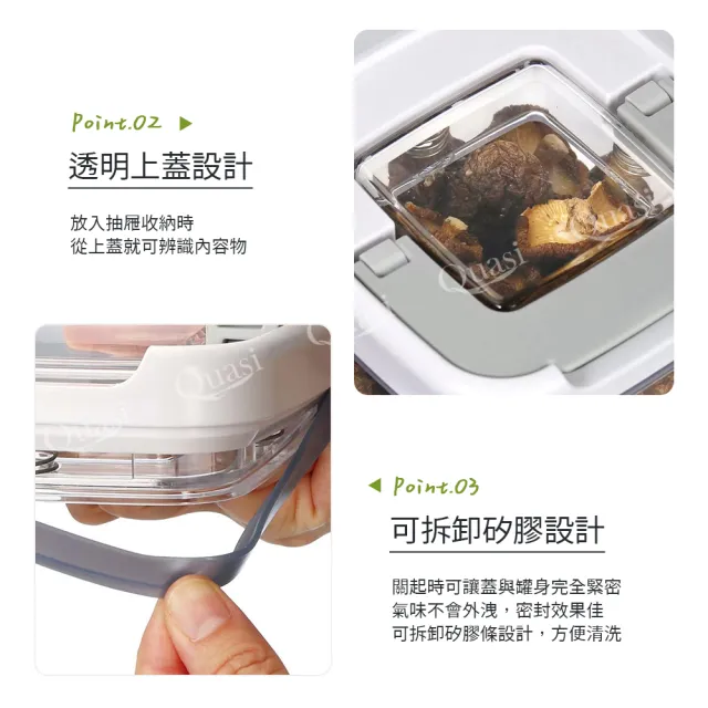 【Felli 飛綠】優密方形儲物罐1000ml