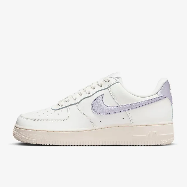 【NIKE 耐吉】休閒鞋 運動鞋 WMNS AIR FORCE 1 07 ESS 女鞋 白紫(DV7470100)