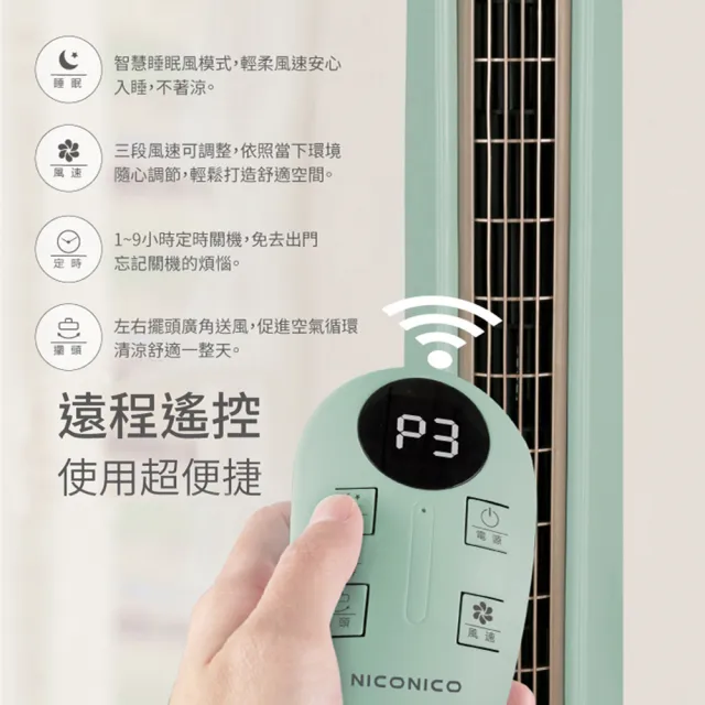 【NICONICO】微電腦遙控大廈扇(NI-S2024)