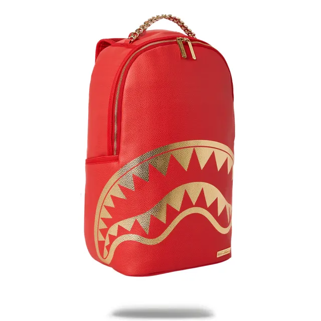 【SPRAYGROUND】SHEDEUR & SHILO SANDERS 聯名皮革鯊魚後背包(紅色)