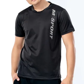 【MISPORT 運動迷】台灣製 運動上衣 T恤-運動迷經典品牌T左胸/運動排汗衫(MIT專利呼吸排汗衣)