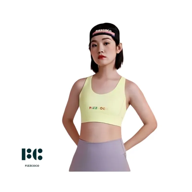 【FIZZCOCO】現貨03 經典LOGO運動背心 女健身跑步瑜珈帶胸墊內衣外穿 共2色