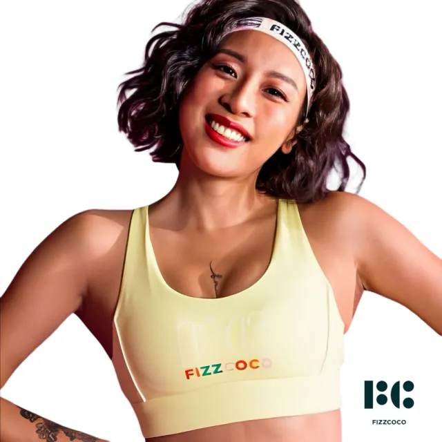 【FIZZCOCO】現貨03 經典LOGO運動背心 女健身跑步瑜珈帶胸墊內衣外穿 共2色
