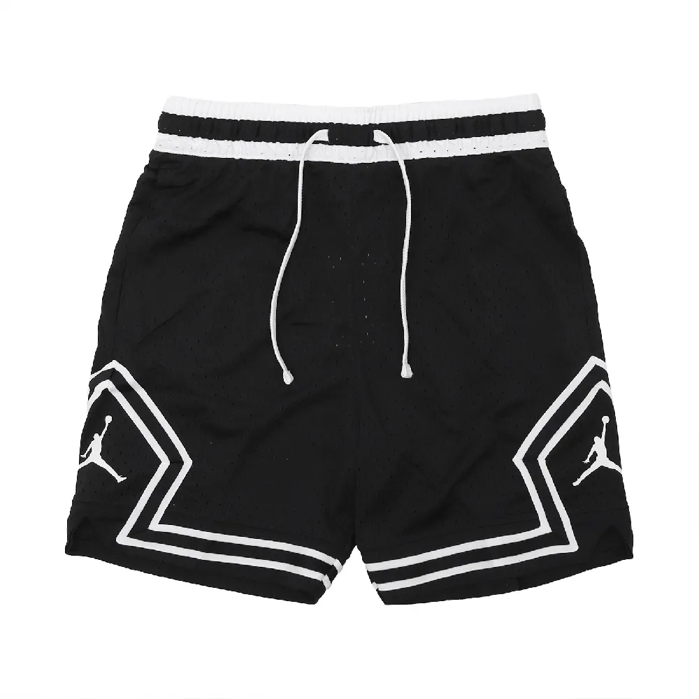 【NIKE 耐吉】短褲 Jordan Dri-FIT Sport Diamond 男款 黑 透氣 籃球褲 抽繩 寬鬆(DX1488-010)