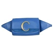 【Chloe’ 蔻依】品牌字母C LOGO拼接三用腰包胸口包(藍)