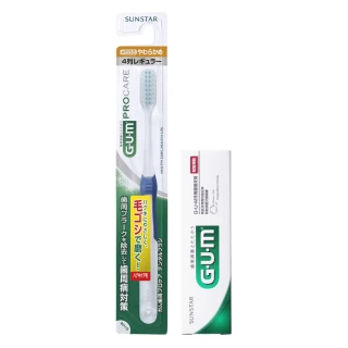 【G.U.M】牙周護理牙刷#688超彈力極細毛+牙周護理牙膏25g(刷柄顏色隨機)