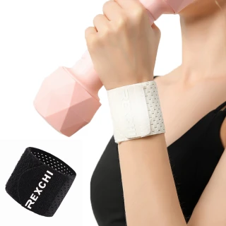 【Rexchi】可調整式運動腕帶 升級網孔款 自由調整大小 親膚透氣 手腕巾(跑步 騎車 健身 運動 保護 腕帶)