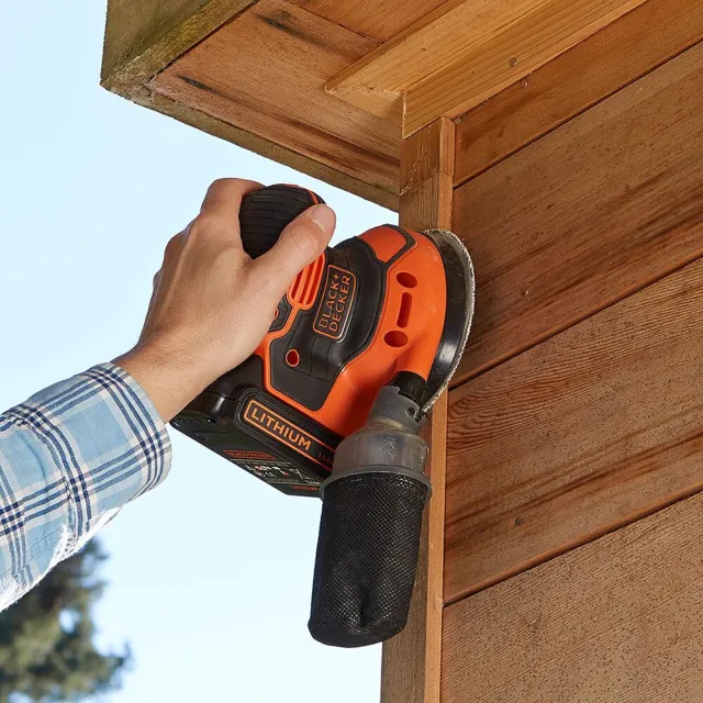 【Black+Decker】20VMax 鋰電偏心砂磨機套組BDCROS18-TWZZ