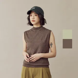 【plain-me】SAAKO 圓領薄針織無袖上衣 SAA0307-231(女款 共2色 休閒無袖上衣)