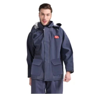 【UF72+】UF-UP4唯一防超大暴雨專業雨棚帆布針織兩件式男重裝雨衣/有口袋版(外送/海釣/登山客/軍警/勞工)