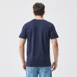 【NAUTICA】男裝 率性品牌LOGO文字短袖T恤(深藍)