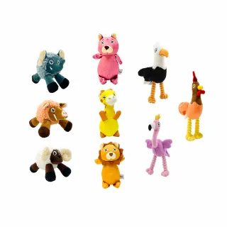 【Phoenix 菲尼斯】耐咬毛絨發聲寵物狗玩具(寵物狗玩具組合)