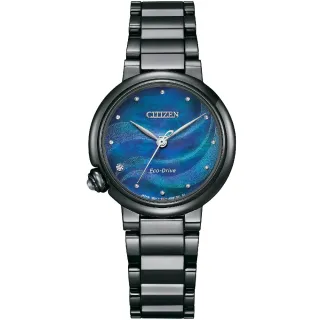 【CITIZEN 星辰】L系列 藍眼淚 光動能女錶30MM(EM0915-86N)