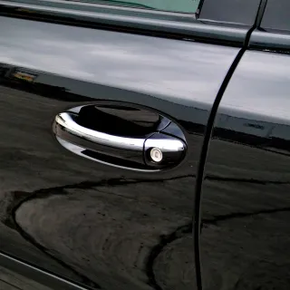 【IDFR】Benz 賓士 E W211 2002~2009 鍍鉻銀 車門把手蓋 把手上蓋貼(車門把手上蓋)