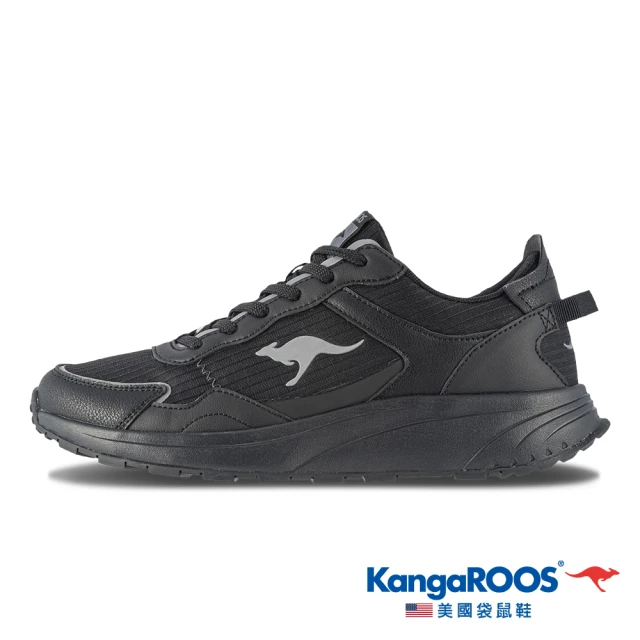 【KangaROOS 美國袋鼠鞋】男 ZEPHYR 2 機能輕量 運動鞋 休閒鞋(黑-KM32060)
