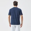 【NAUTICA】男裝 經典條紋短袖T恤(深藍)