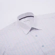 【ROBERTA 諾貝達】台灣製男裝 土耳其素材 素雅細格子 紳士純棉短袖襯衫(白底)