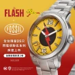【FOSSIL 官方旗艦館】The Flash 閃電俠限量逆閃電反派專屬指針手錶 銀色不鏽鋼錶帶 40MM LE1163